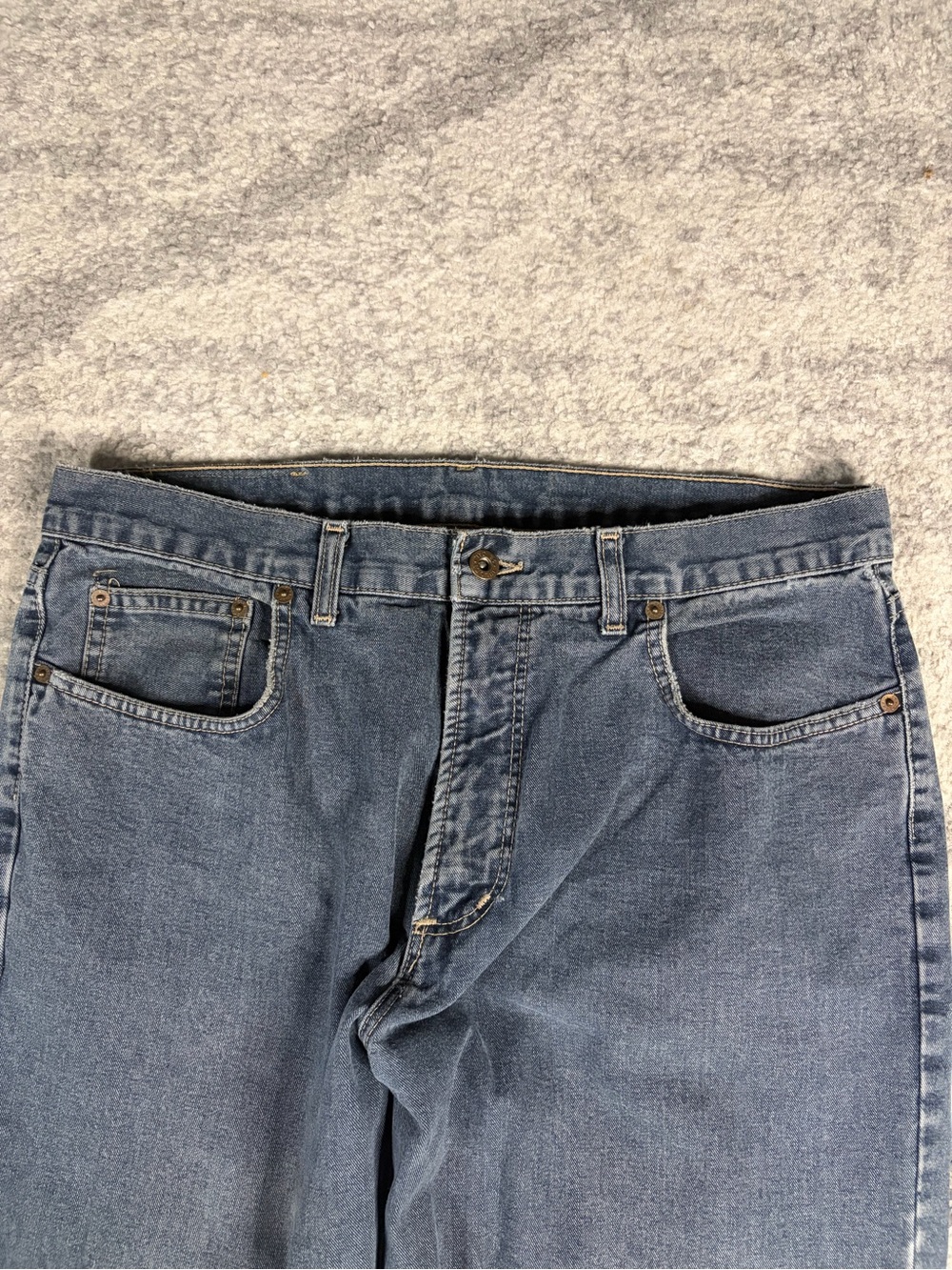 Vintage Bullet Blue Jeans Men’s 36 Baggy Straight Leg Y2K Denim 90s - Picture 4 of 12
